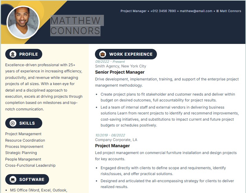MATTHEW BUILDER Template