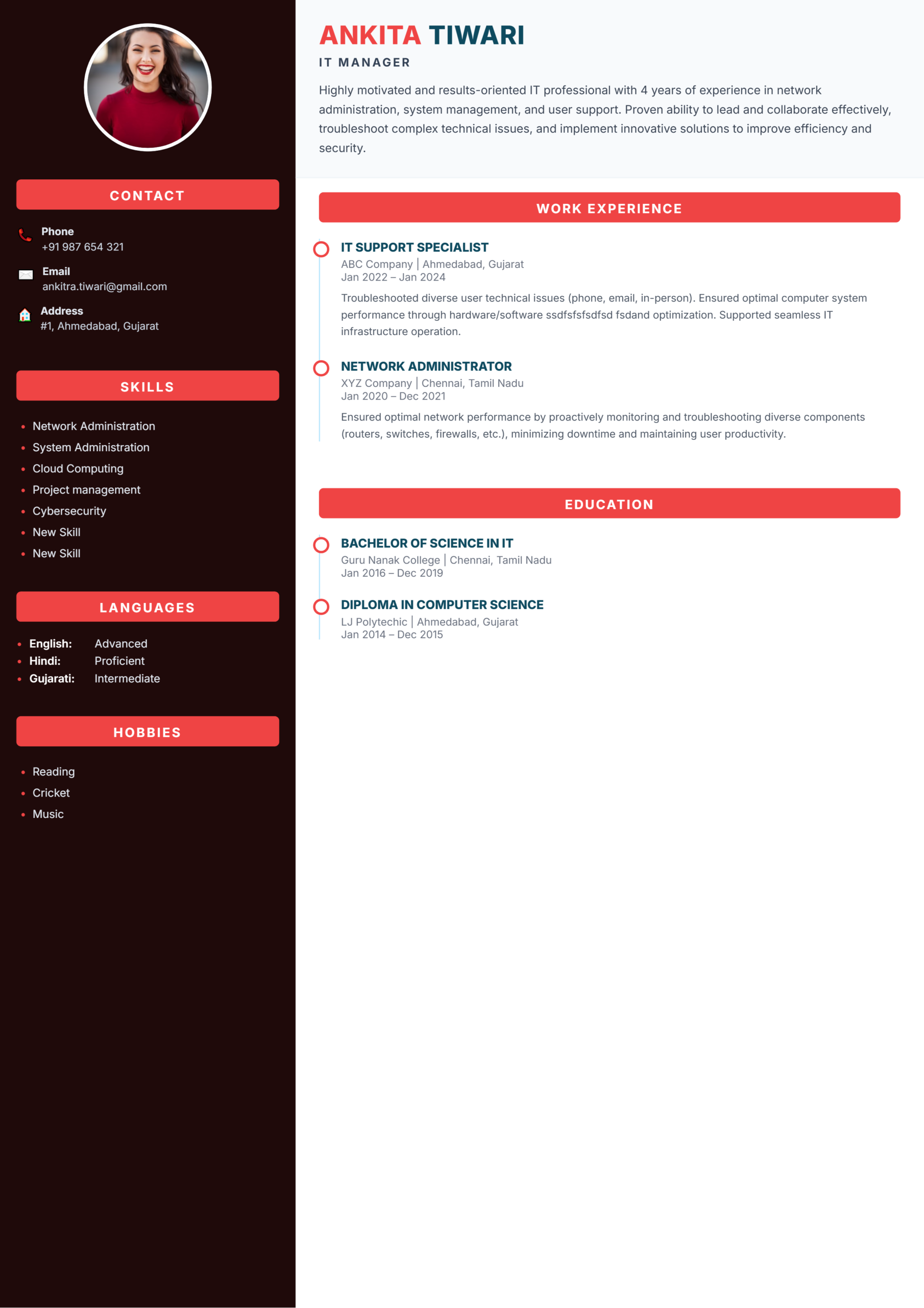 Modern Professional Resume